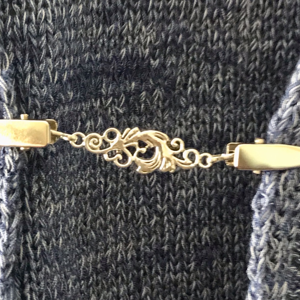 Silver Tone Sweater Clip